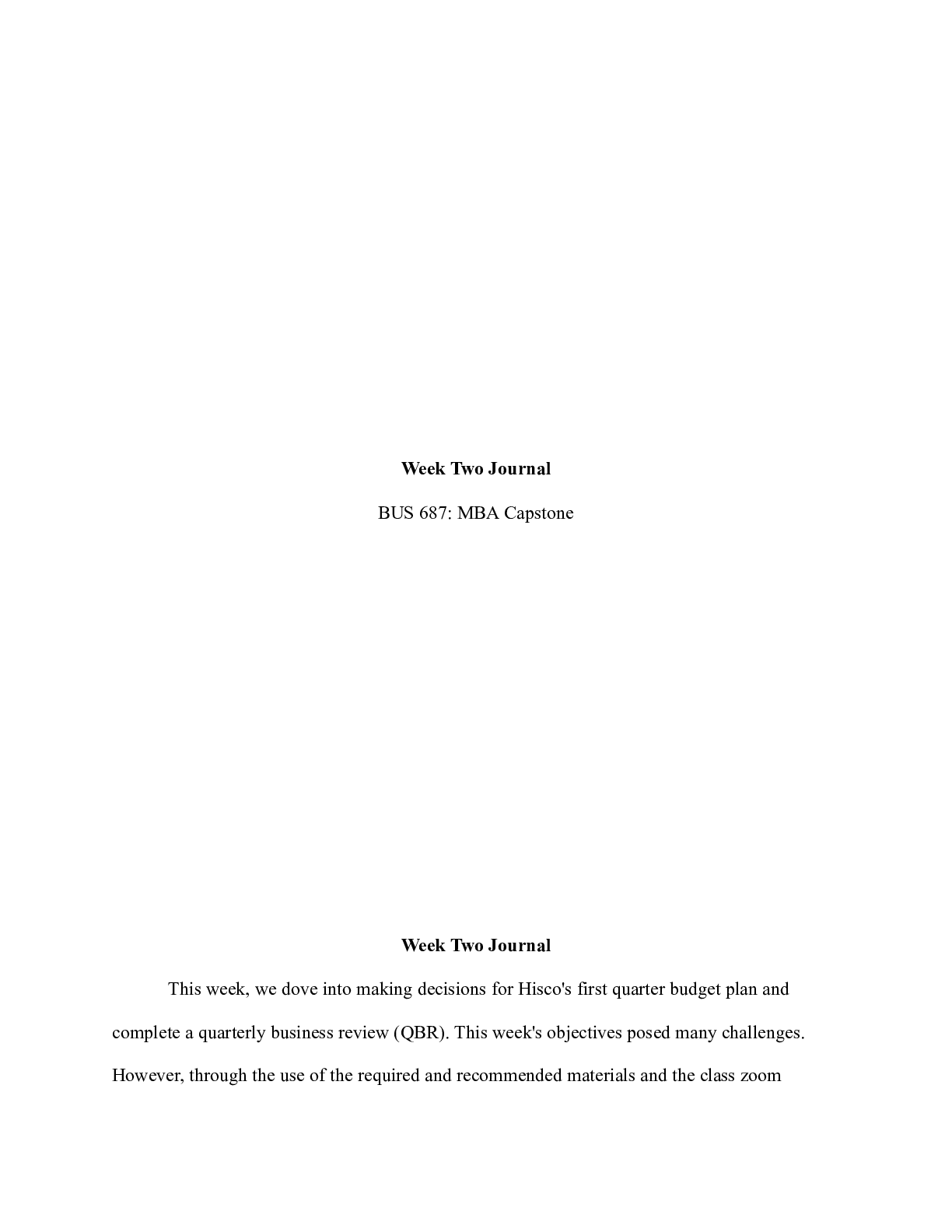 Preview image of BUS687 WK2 Journal.docx document